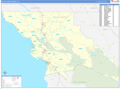 San Luis Obispo County, CA Digital Map Basic Style